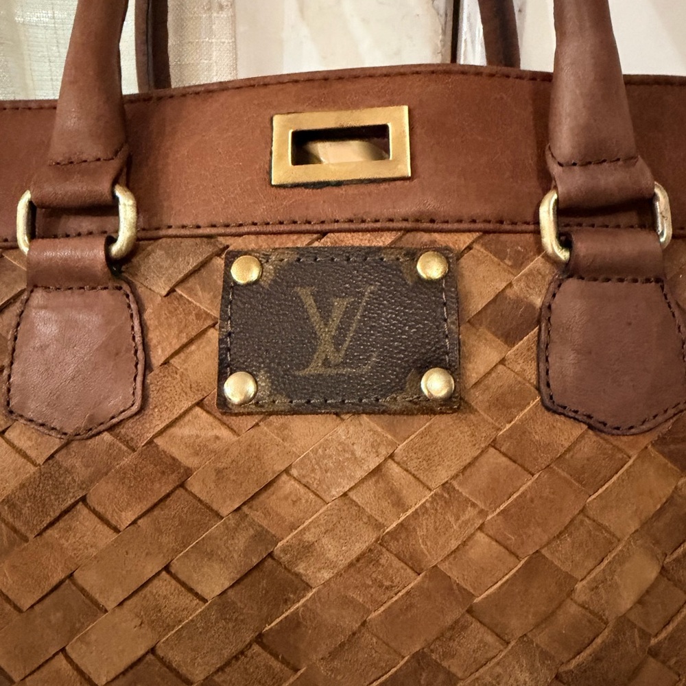 American Darling Brown Woven Leather Tote - Picture 2 of 10